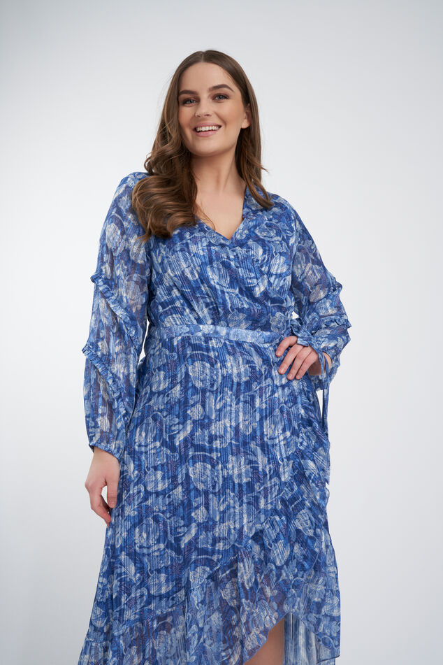Langes Wickelkleid mit Print  image number 6