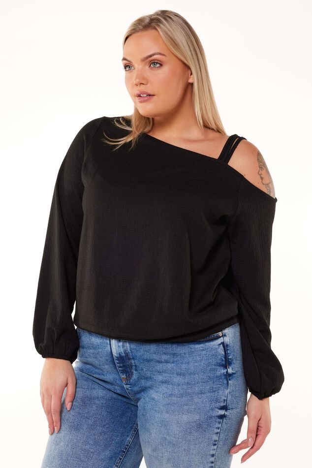 Schulterfreier Pullover image number 0