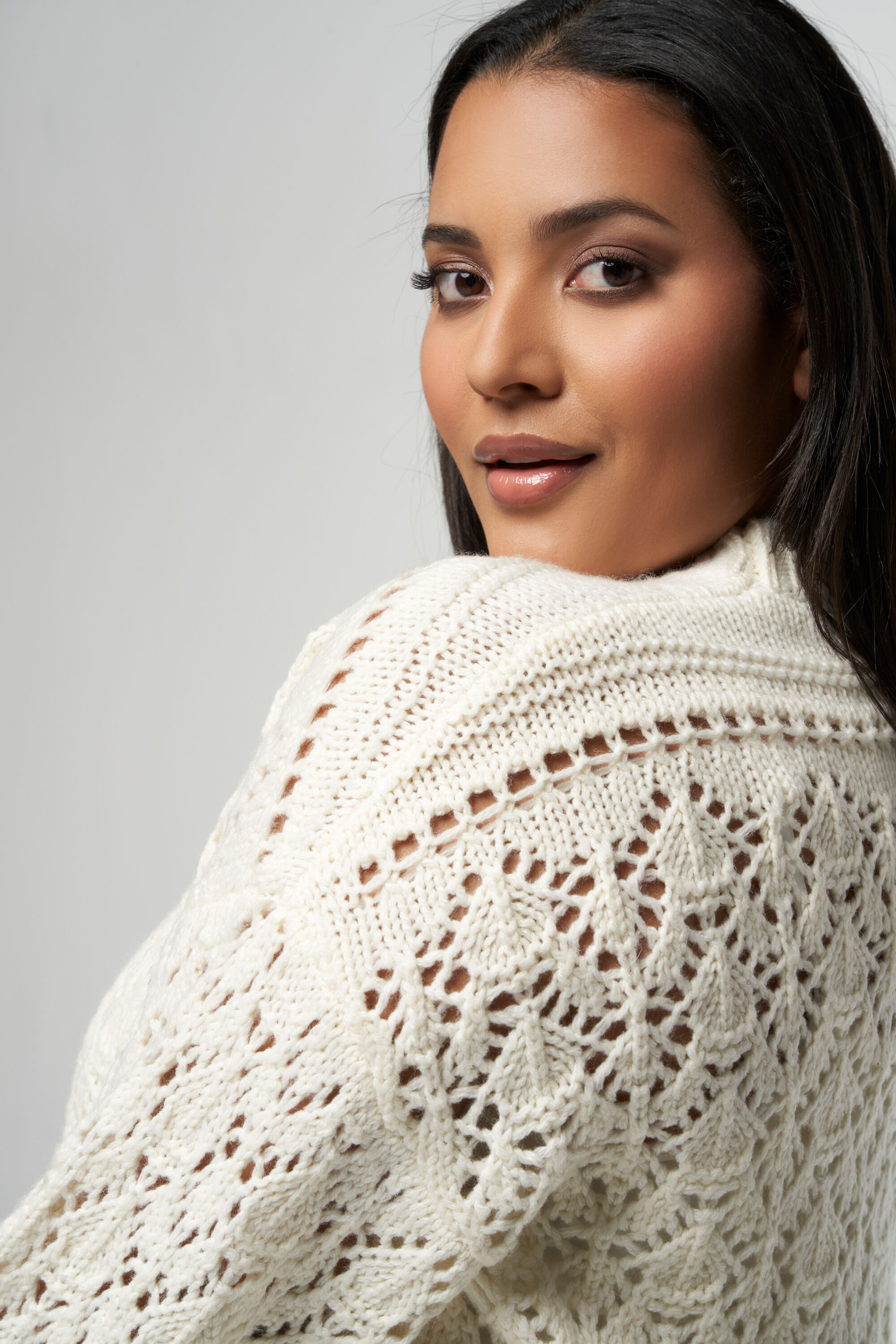 Strick-Pullover mit Ajourmuster  image number 4