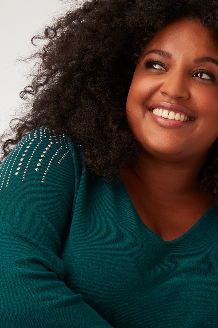 Sweatshirt mit Strass-Verzierung image number 4