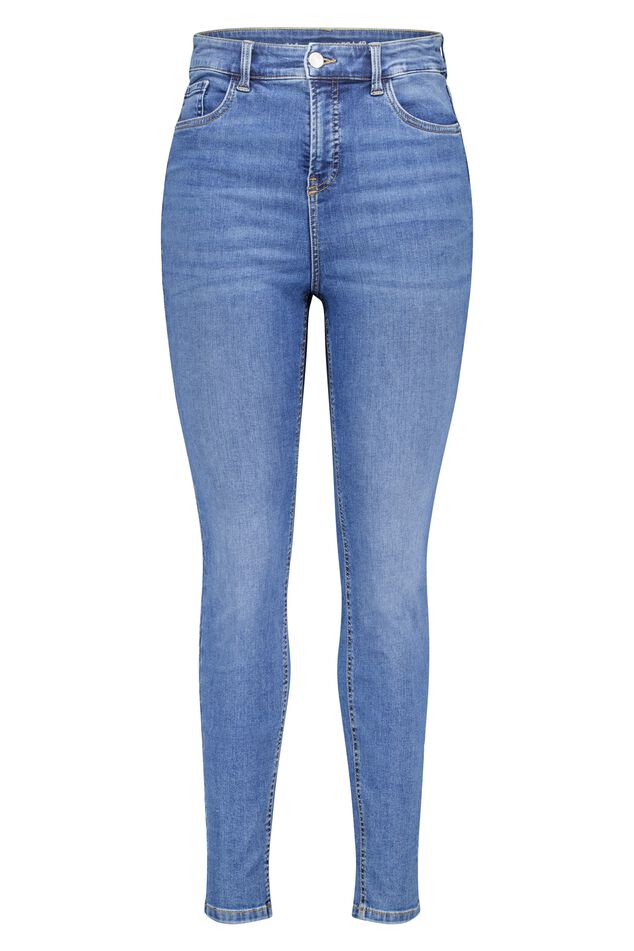 Skinny-Jeans mit hoher Taille CHERRY image number 1