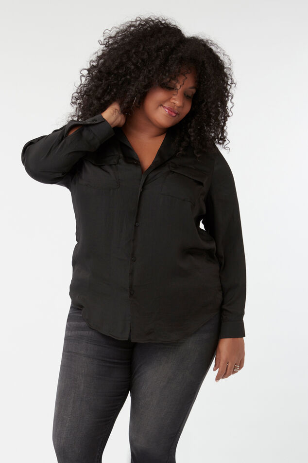 Satin-Bluse image number 4