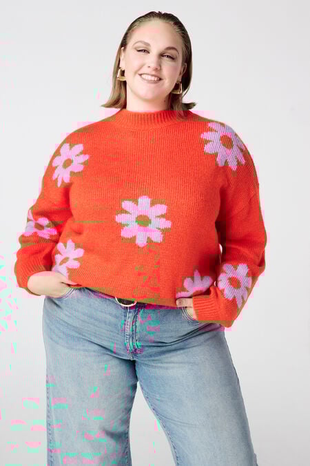Pullover mit Blumenprint Pullover mit Blumenprint