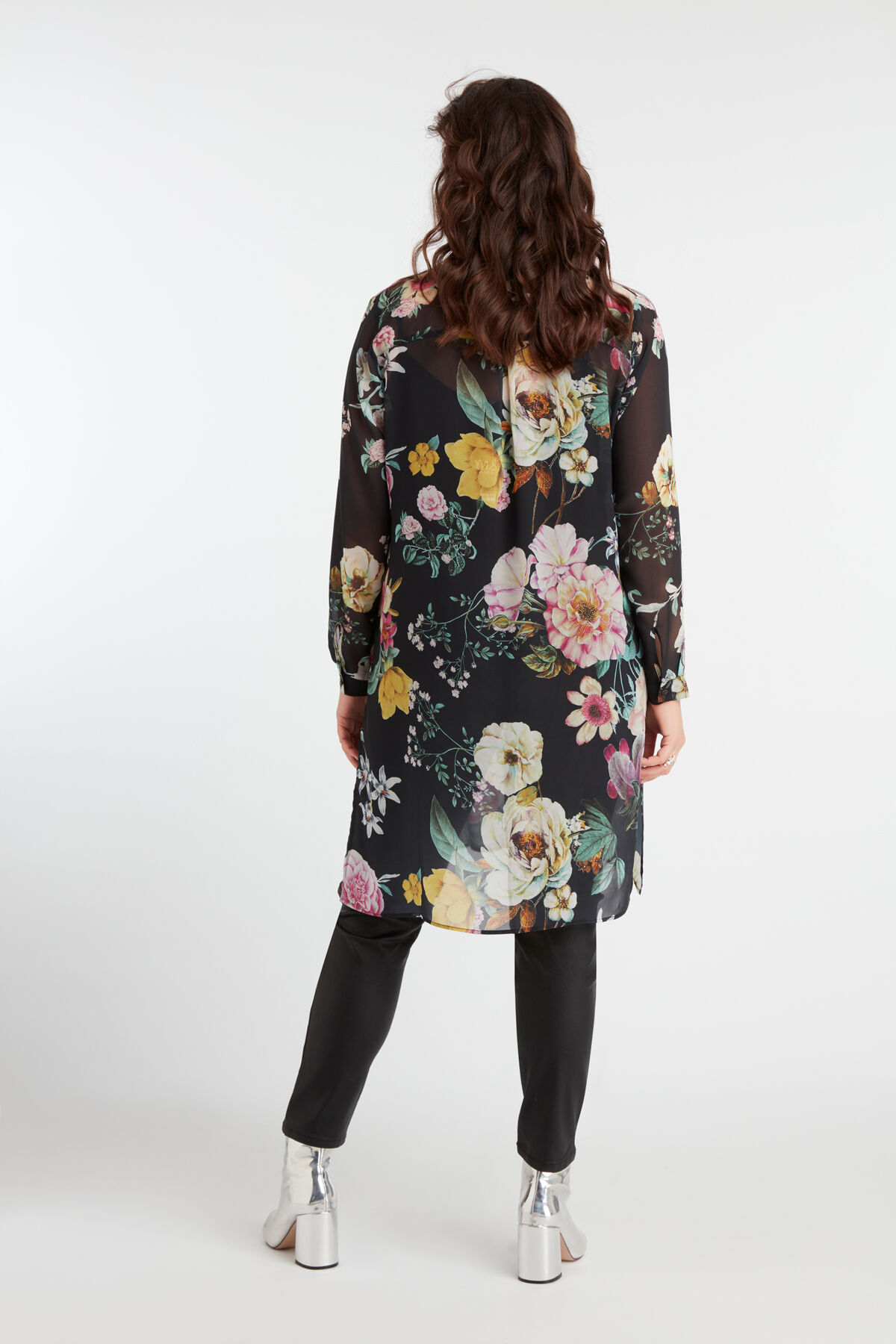 Durchsichtige Bluse mit Print image number 4