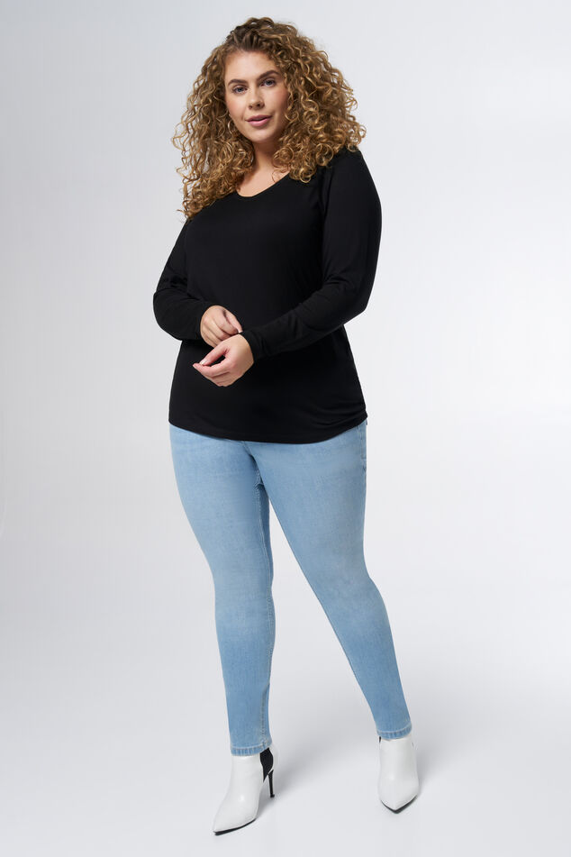 Langärmeliges Oberteil mit V-Ausschnitt image number 3