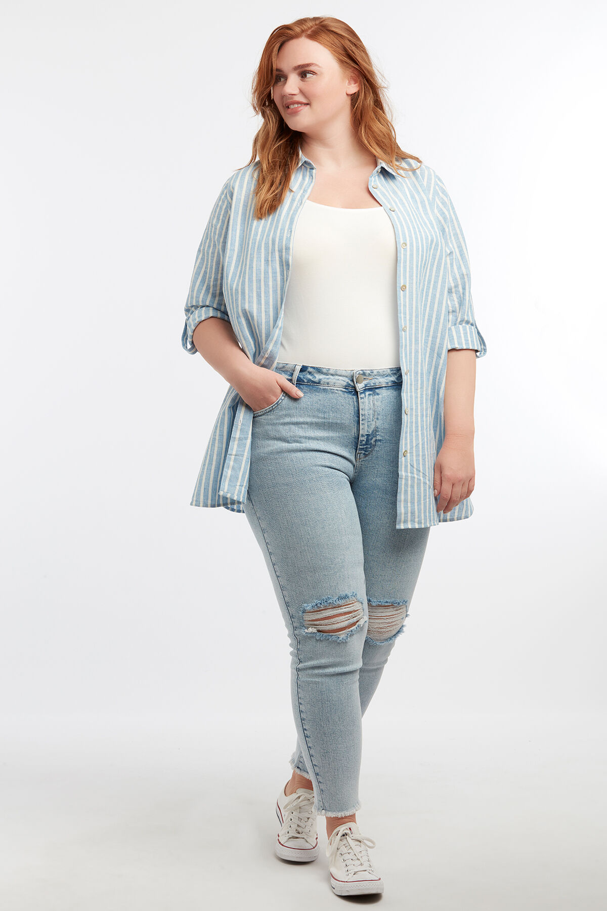 Gestreifte Shirt-Bluse image number 5