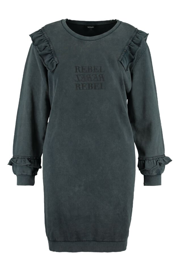 Sweatshirt-Kleid mit Nieten  image number 1