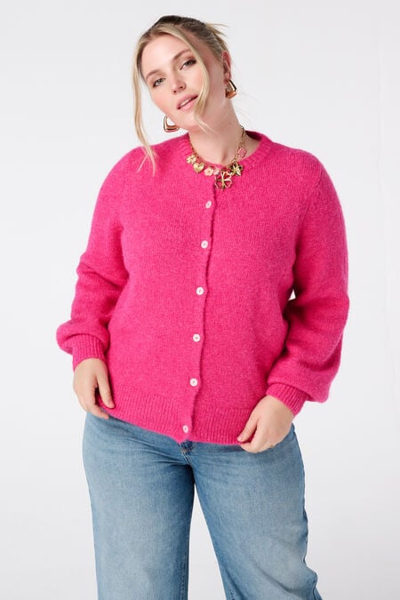 Feinstrick-Cardigan mit Knopfverschluss Feinstrick-Cardigan mit Knopfverschluss