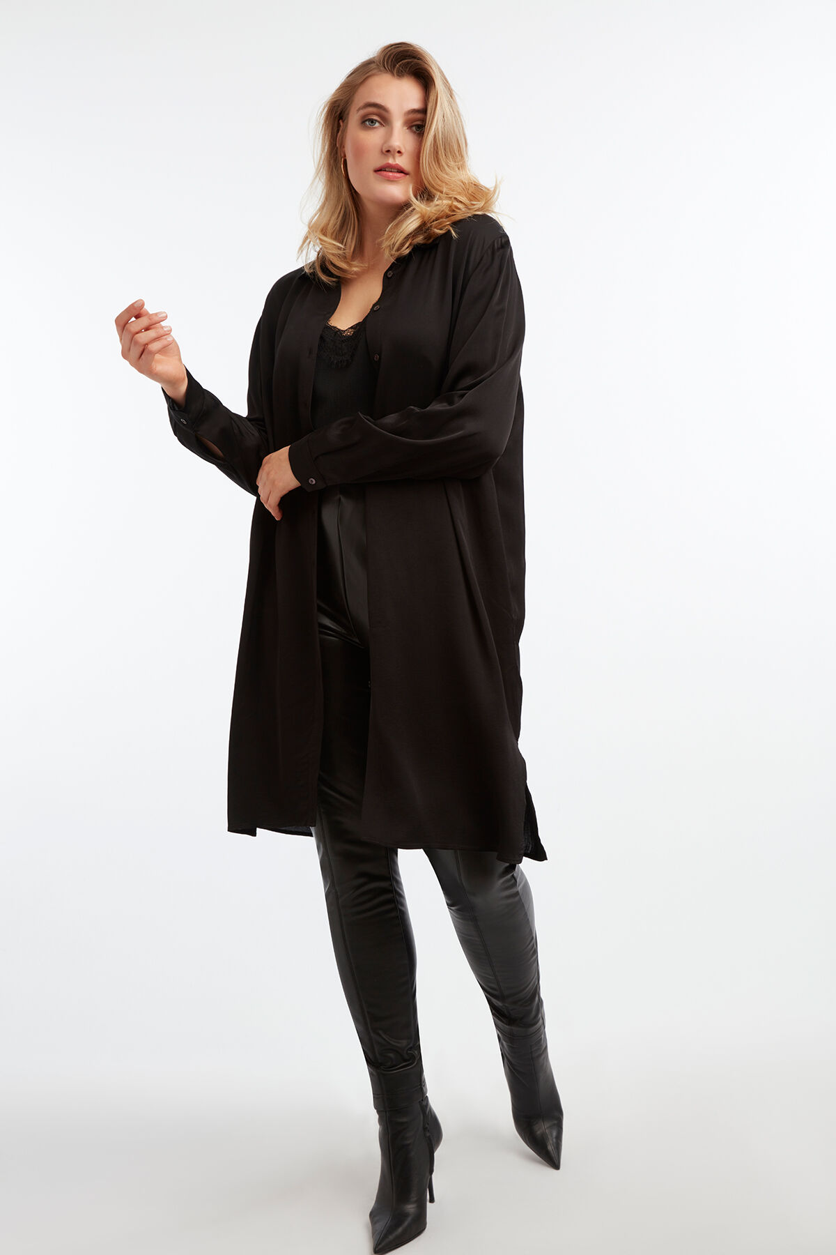 Satin-Bluse image number 3