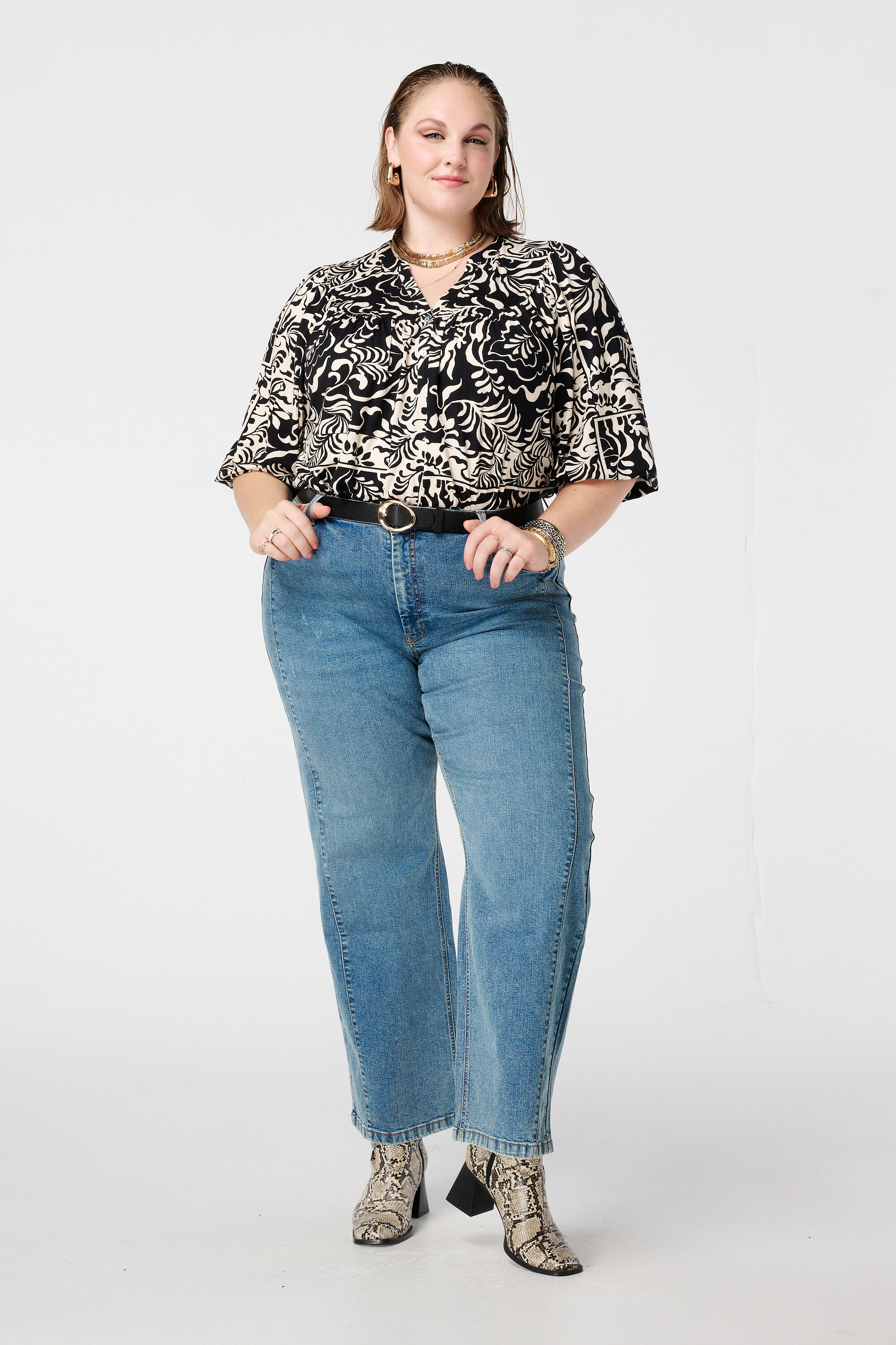 Jersey-Top mit Print image number 5