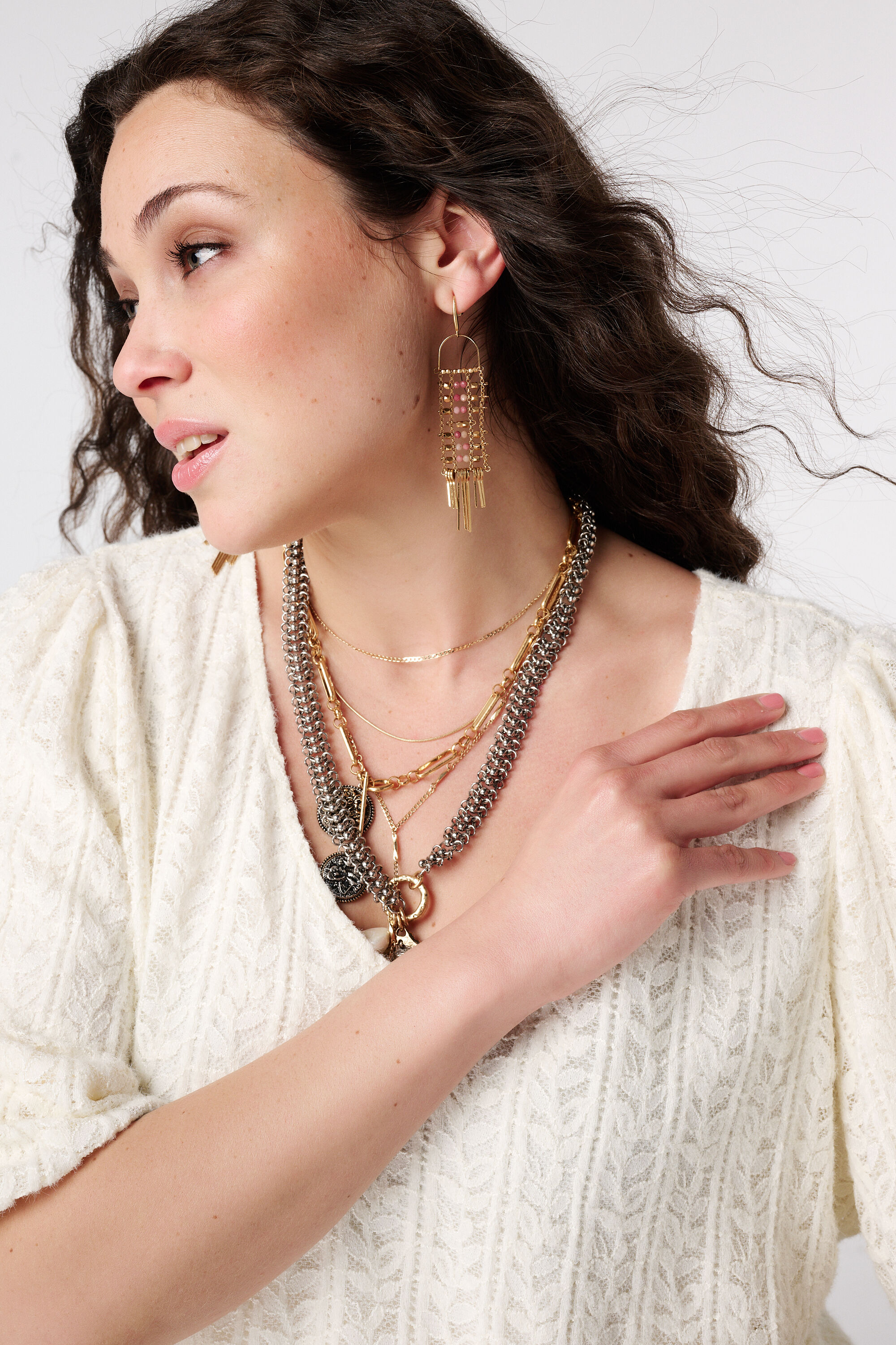 Spitzentop mit Puff&auml;rmeln image number 4