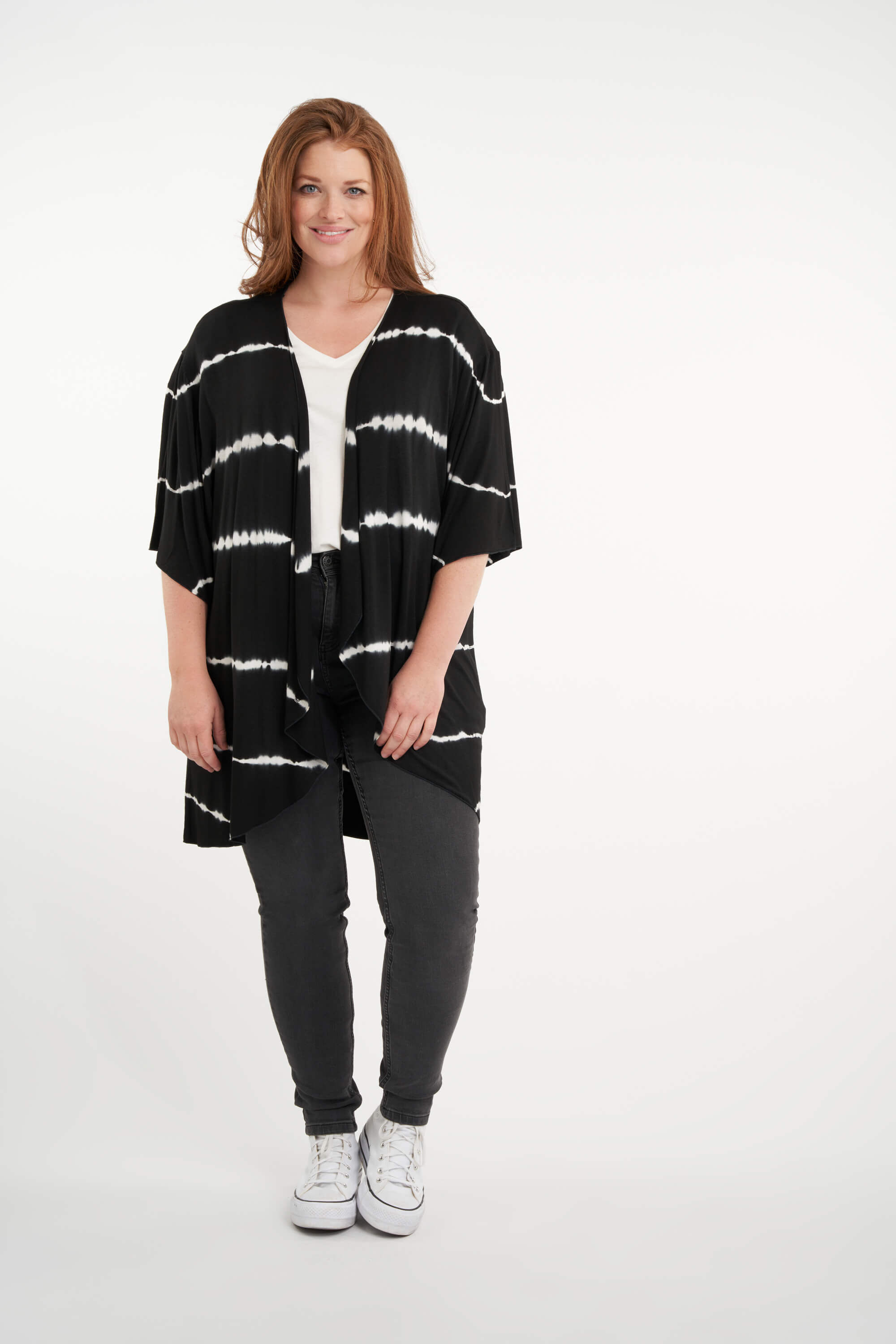 Cardigan mit Batik-Print image number 6