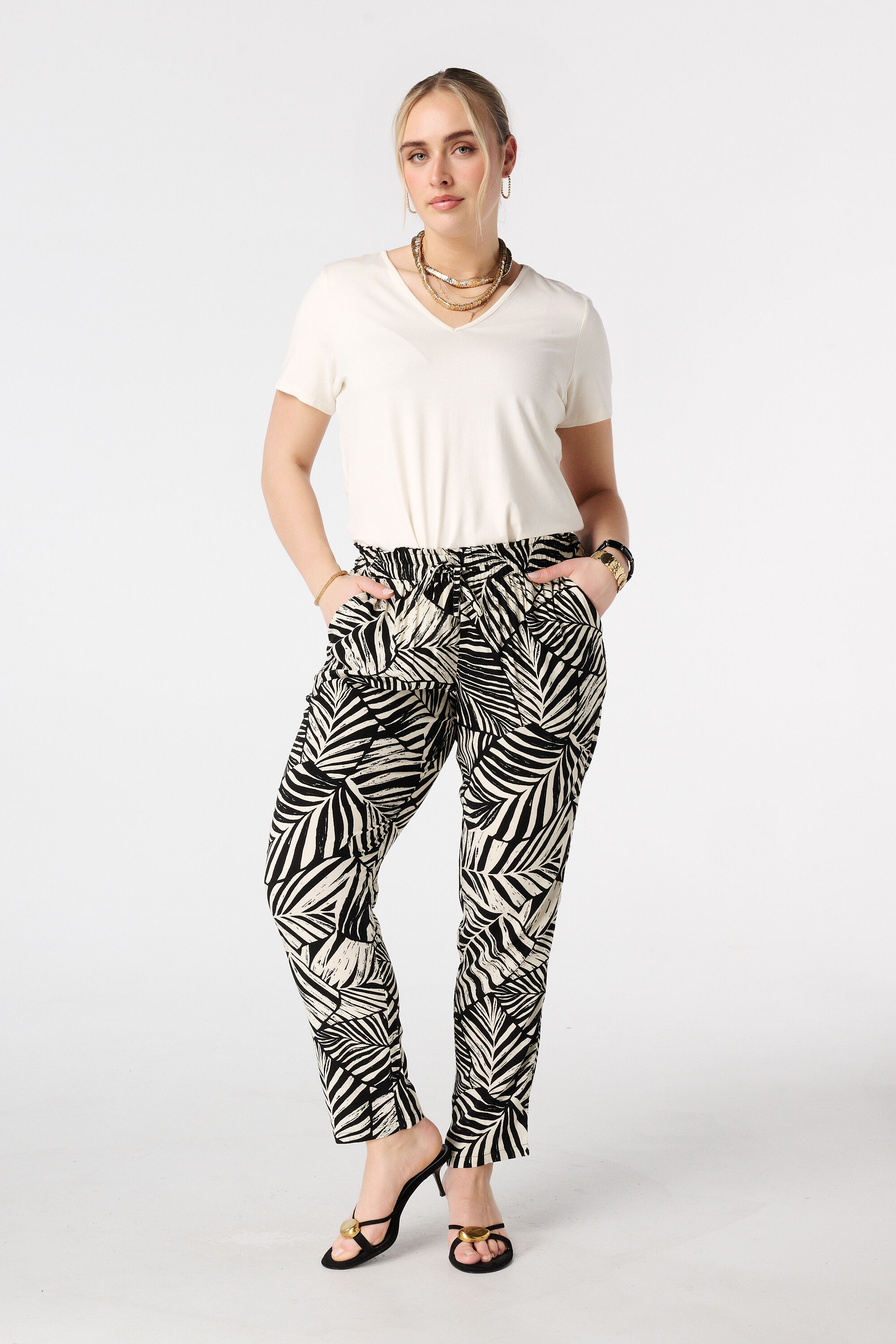 Straight Leg Hose mit Print