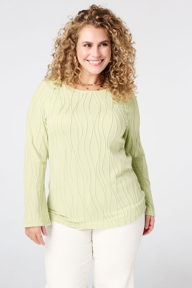 Tailliertes Langarm-T-Shirt image number 0