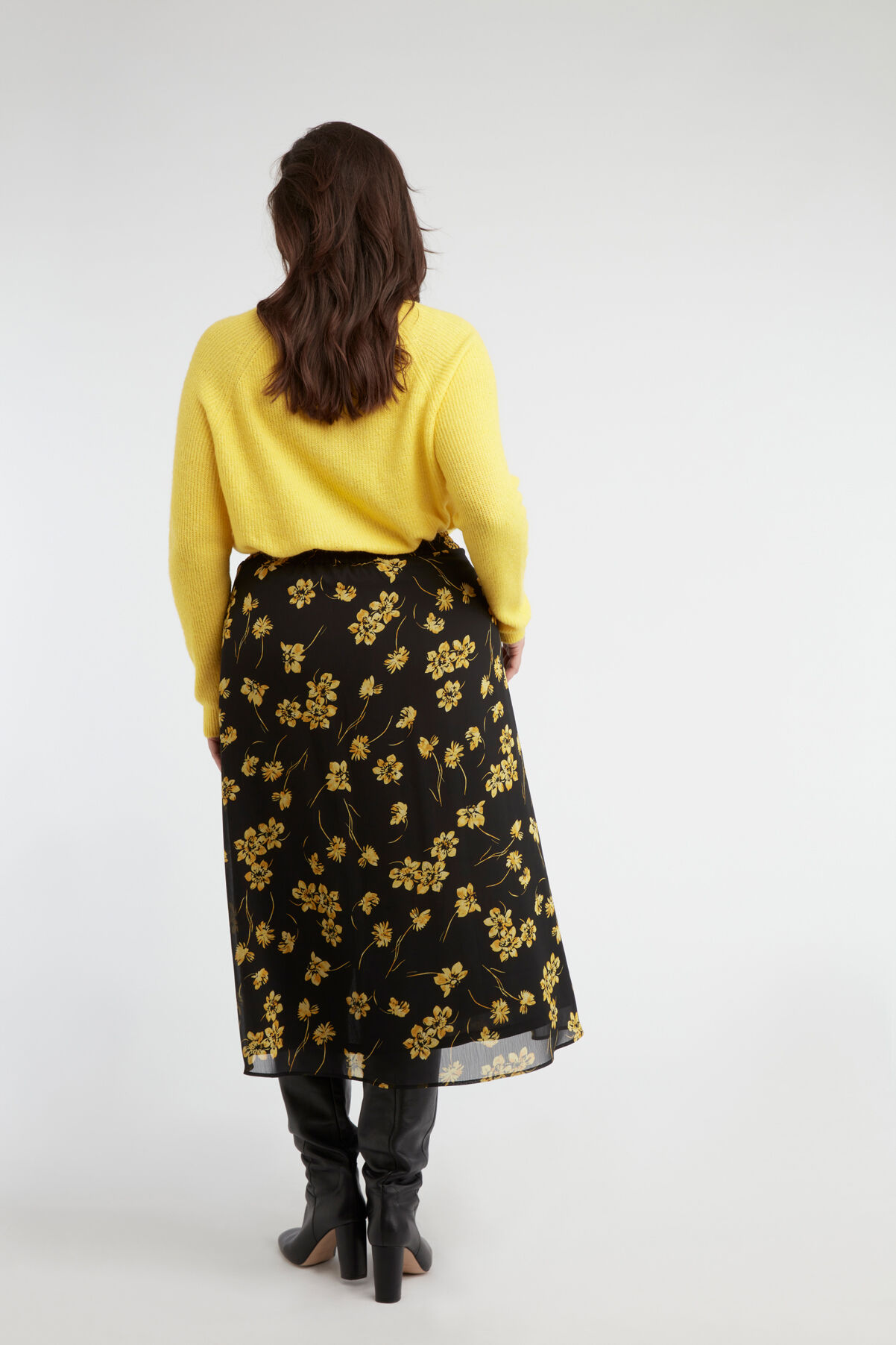 Rock mit floralem Print und Kn&ouml;pfen image number 3