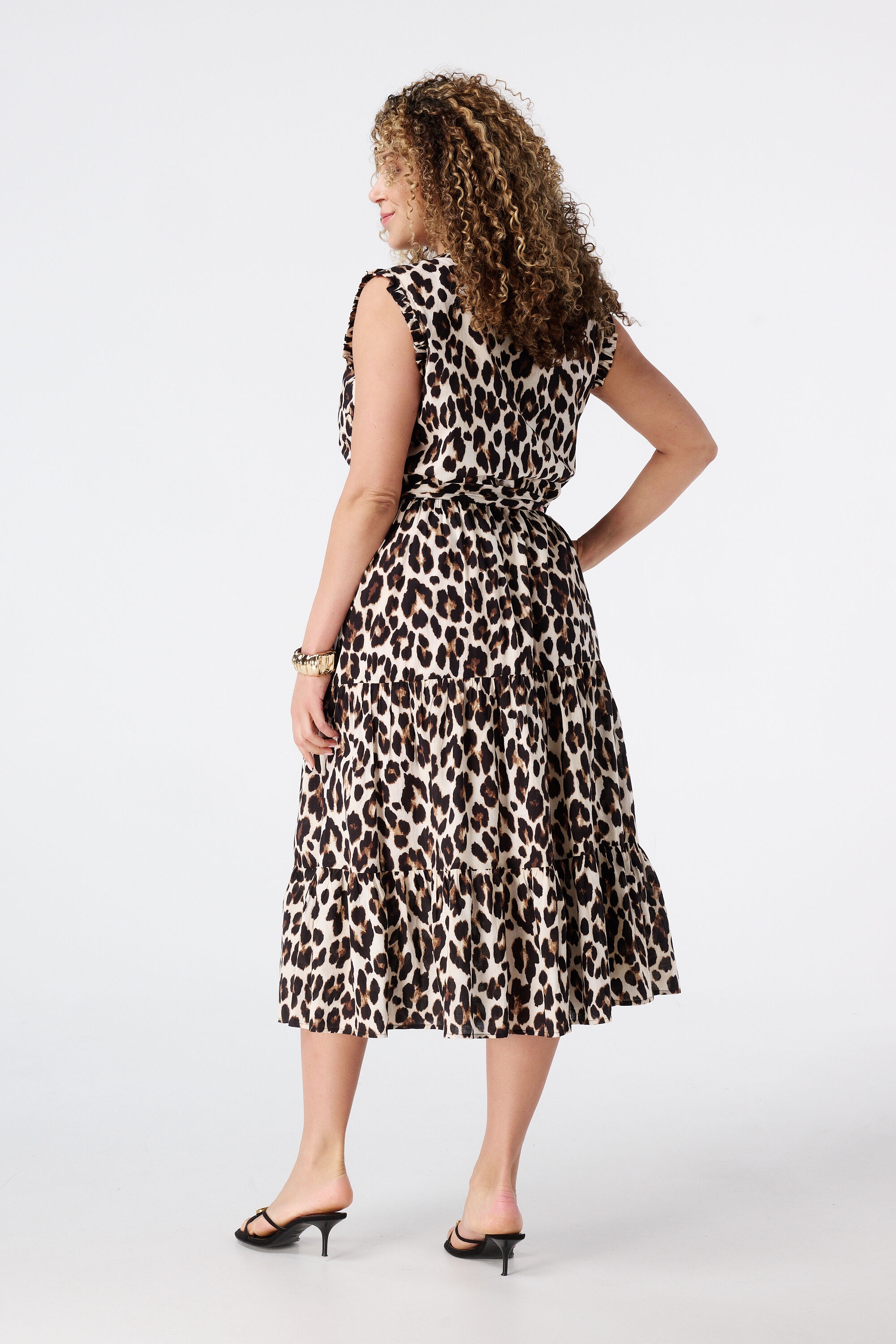 Midikleid mit Leopard-Print  image number 3