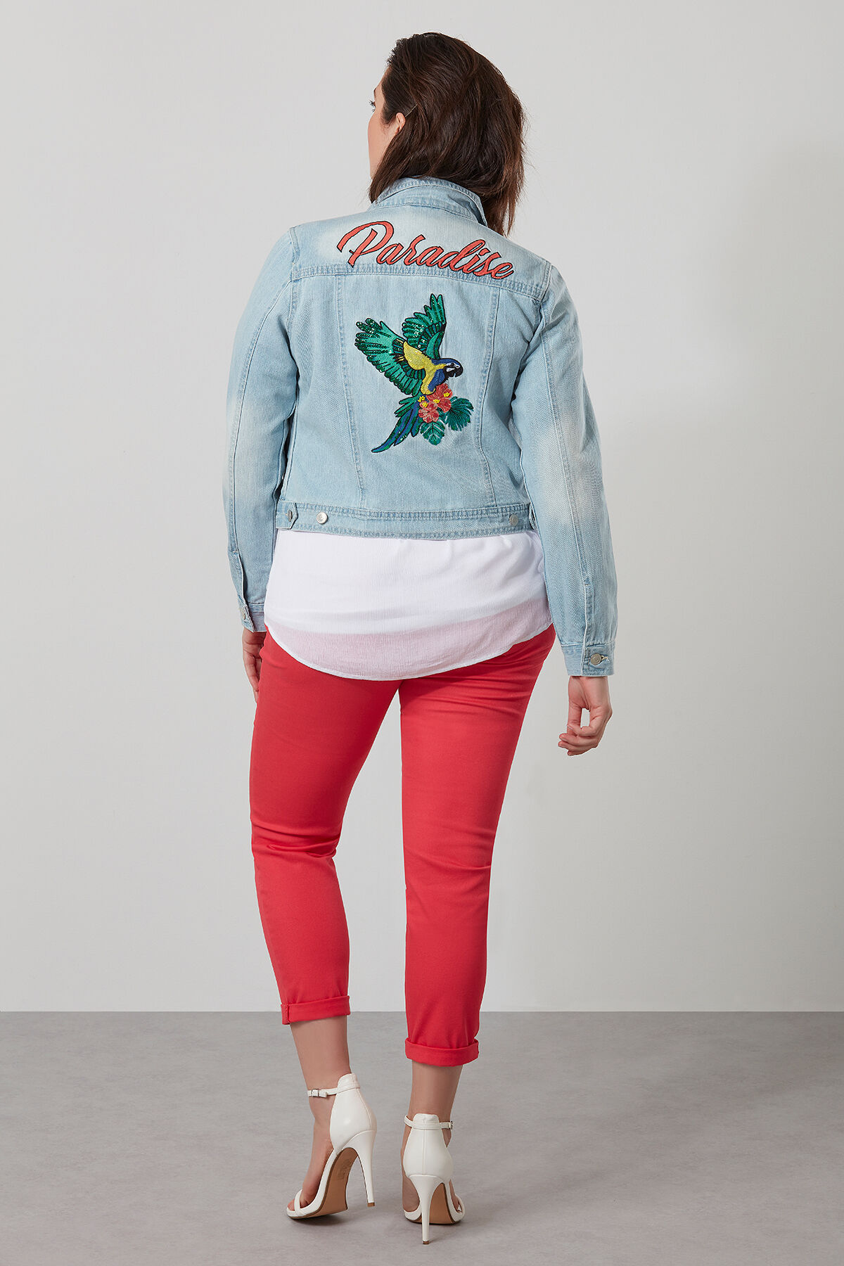 Jeansjacke mit Print image number 4