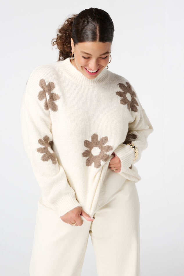 Pullover mit Blumenprint image number 0