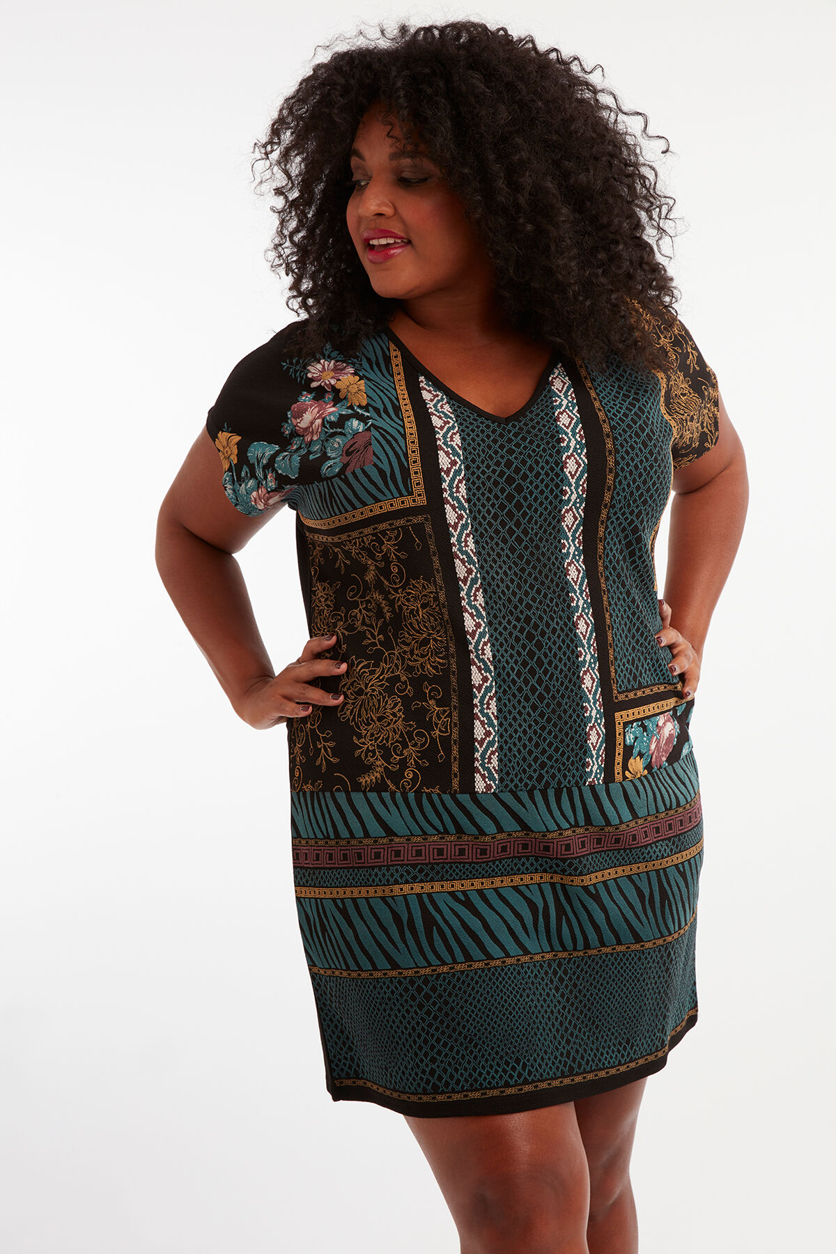 Kleid mit Wachs-Print image number 4