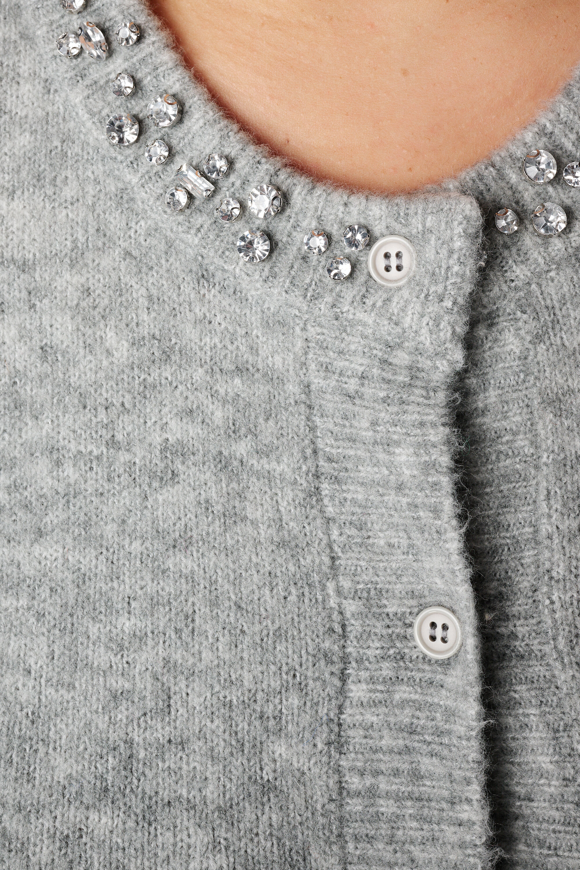 Feinstrick-Cardigan mit Rautendetails image number 6