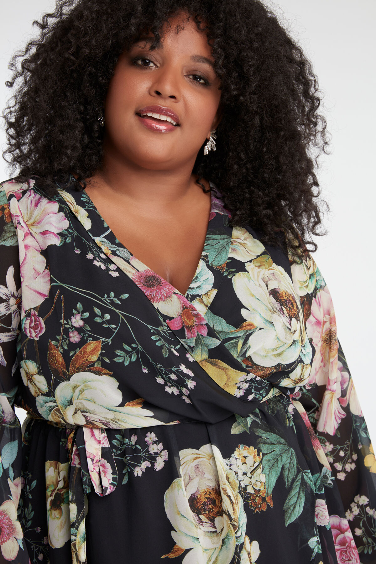 Wickelkleid mit floralem Print image number 4