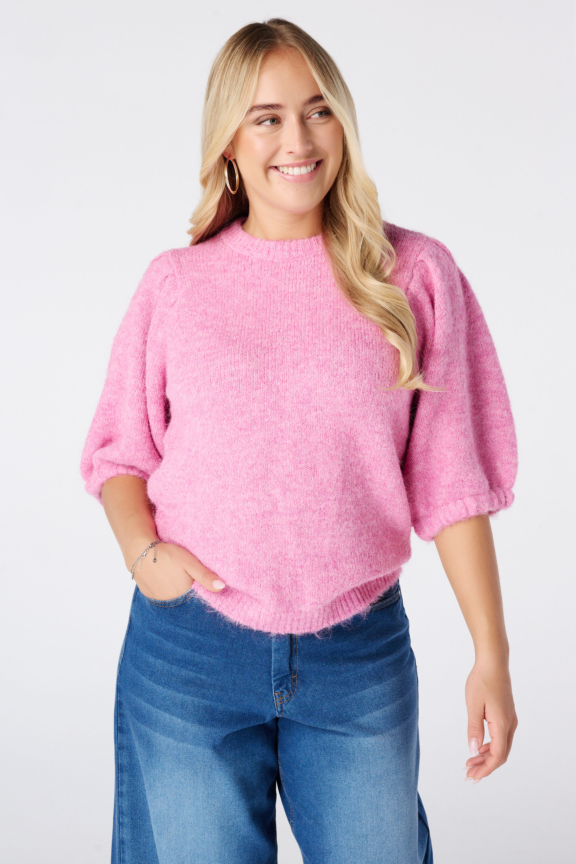 Pullover mit kurzen Puff&auml;rmeln image number 0