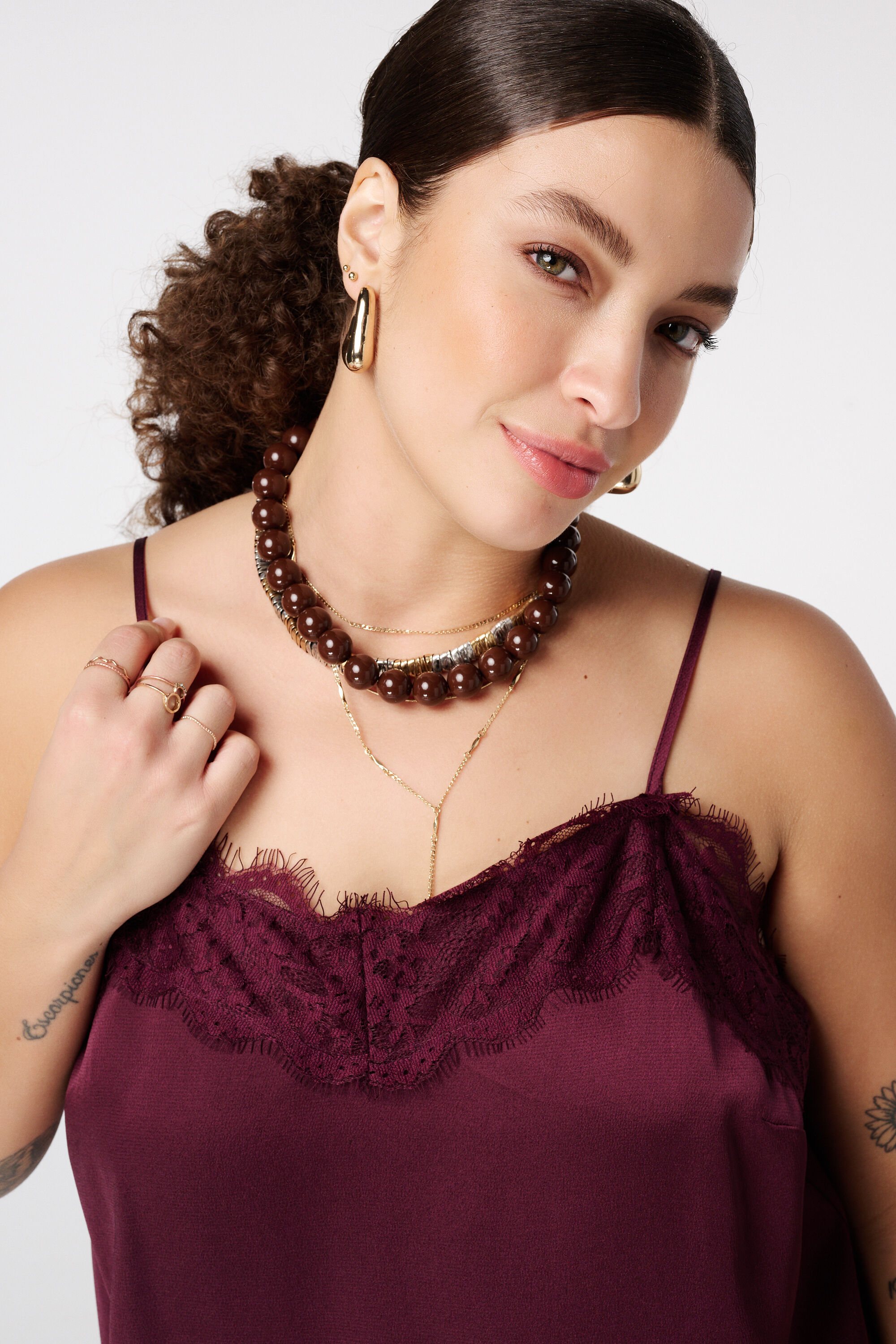 Spaghetti-Bluse mit Spitze image number 4