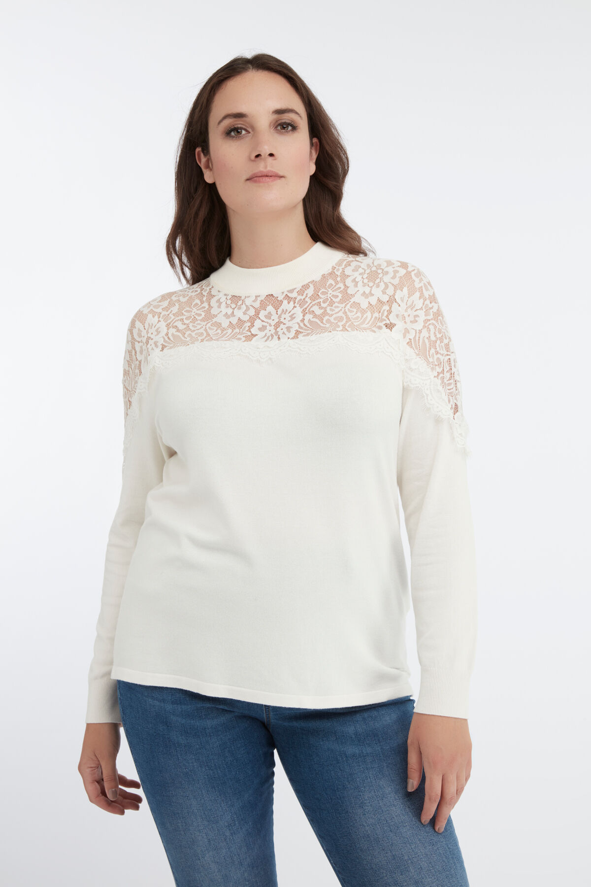 Pullover mit Spitze image number 0