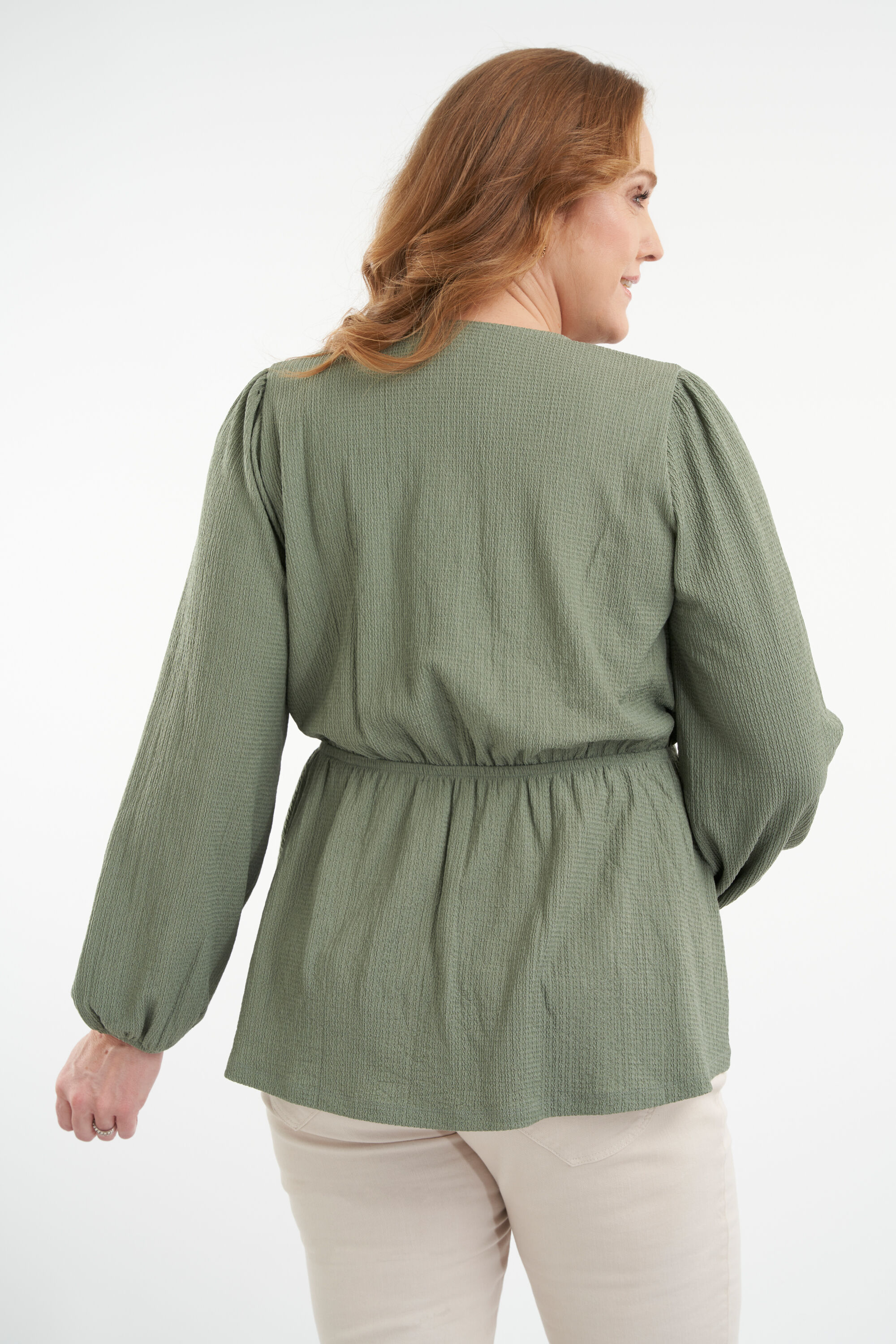 Wickeltop mit texturiertem Stoff image number 3