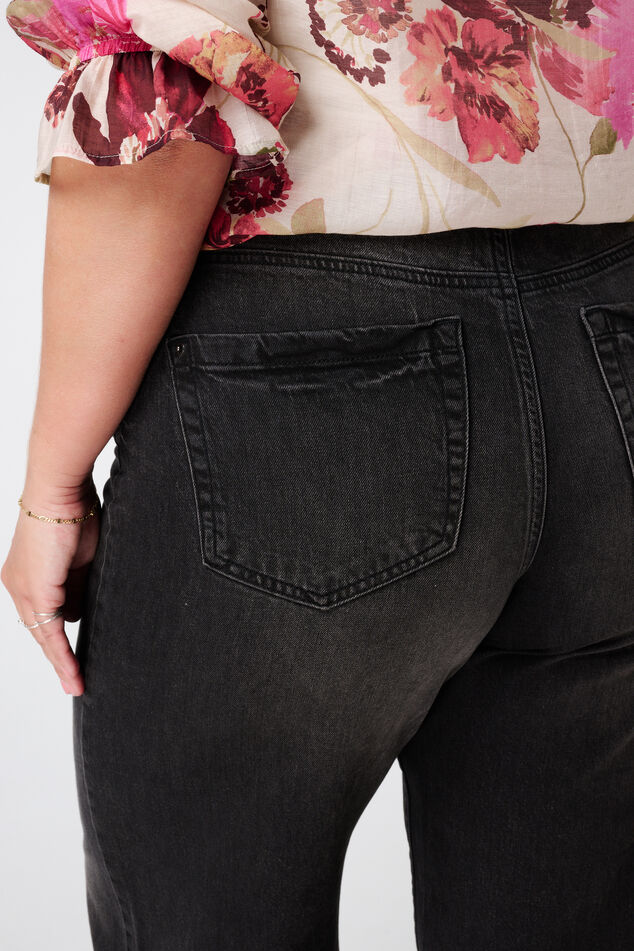 Jeans mit weitem Bein und hoher Taille image number 2
