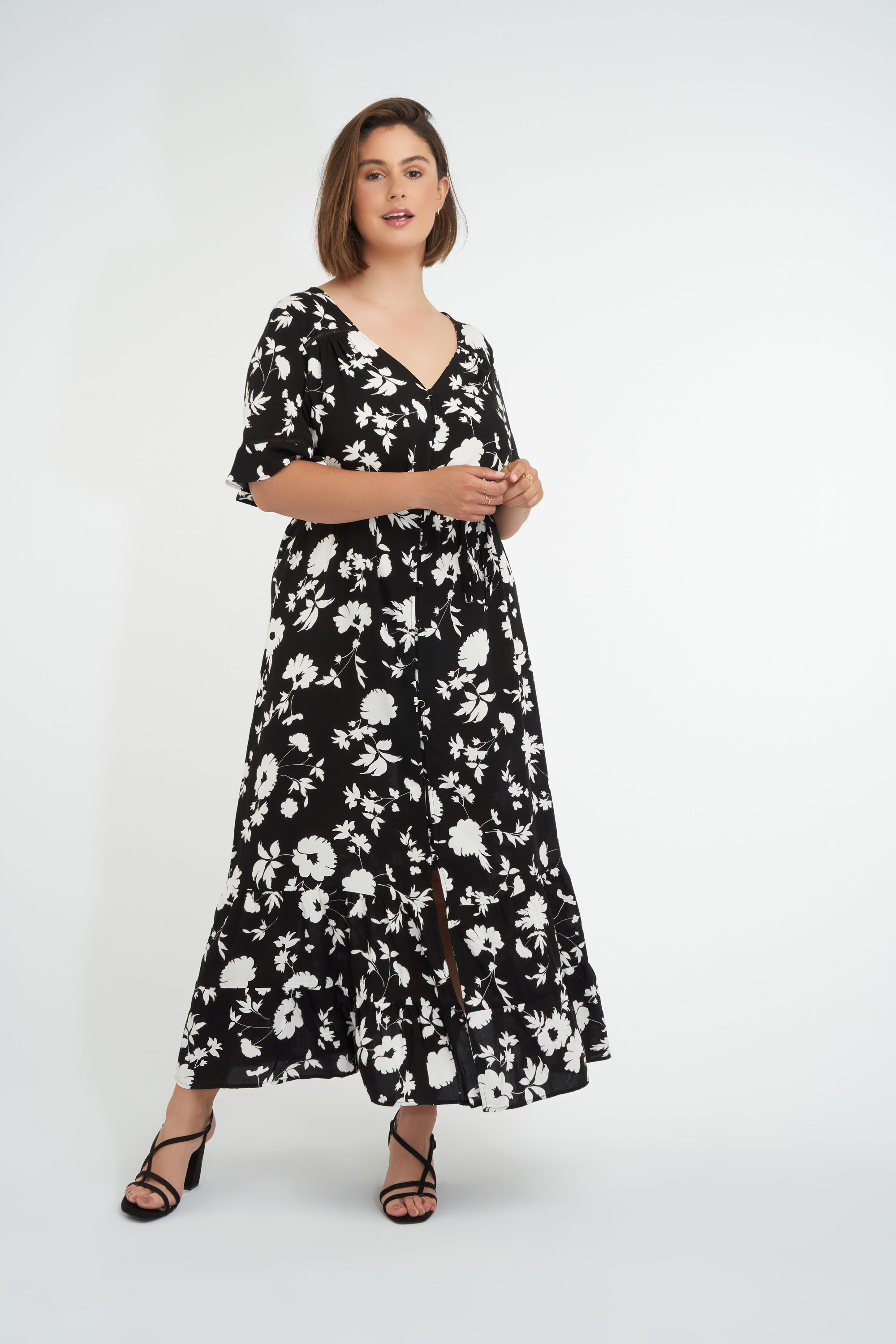 Langes Kleid mit Print image number 5