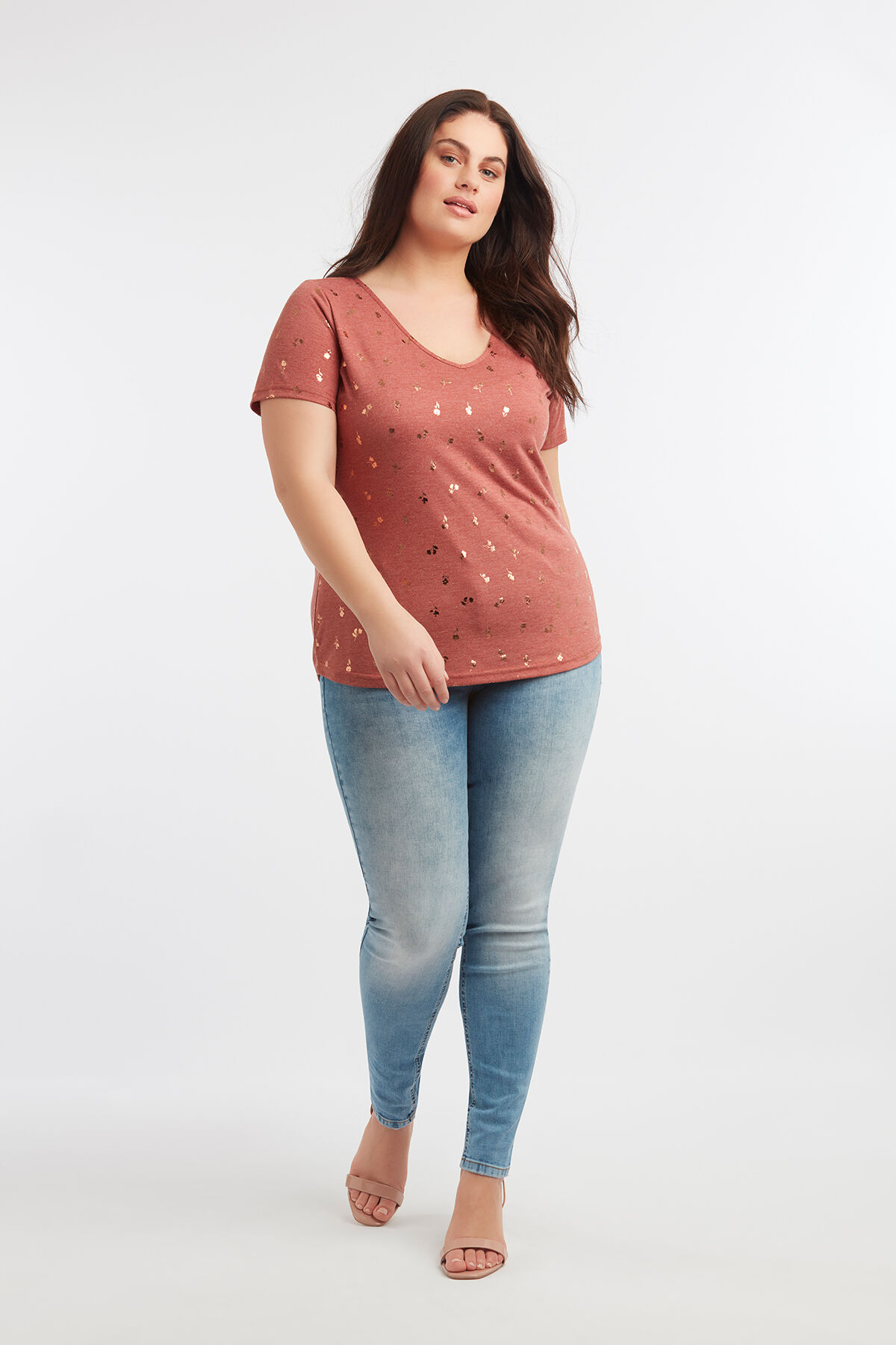 T-Shirt mit Folien-Print image number 3