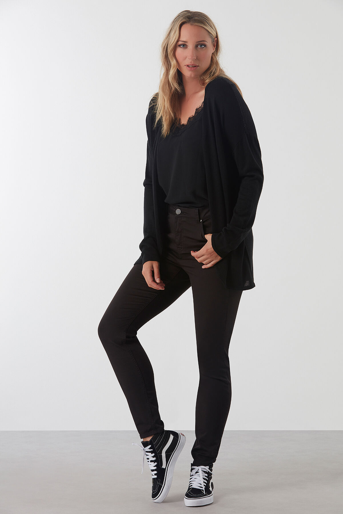 Offener Cardigan mit Tiger-Print image number 3