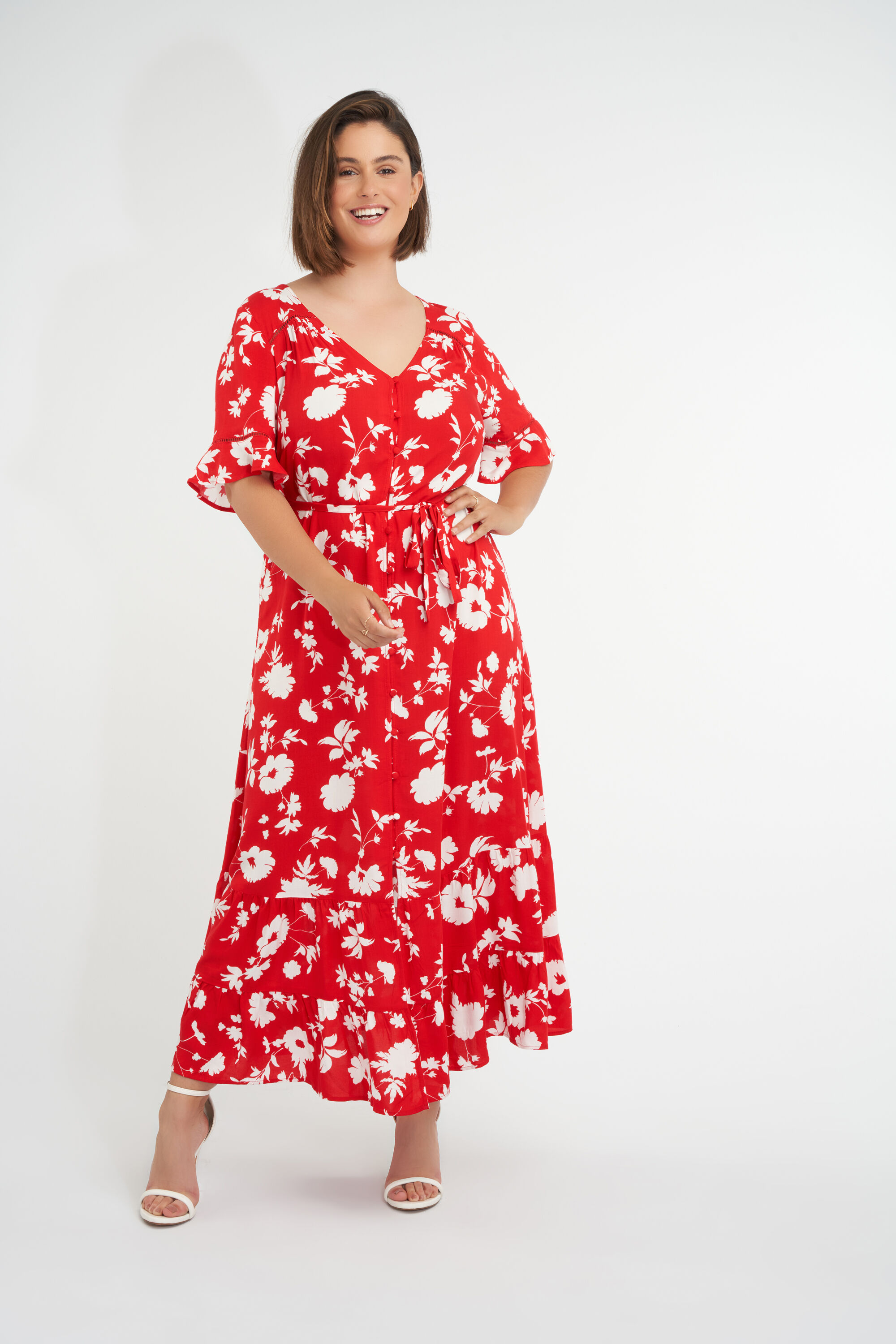 Langes Kleid mit Print image number 5