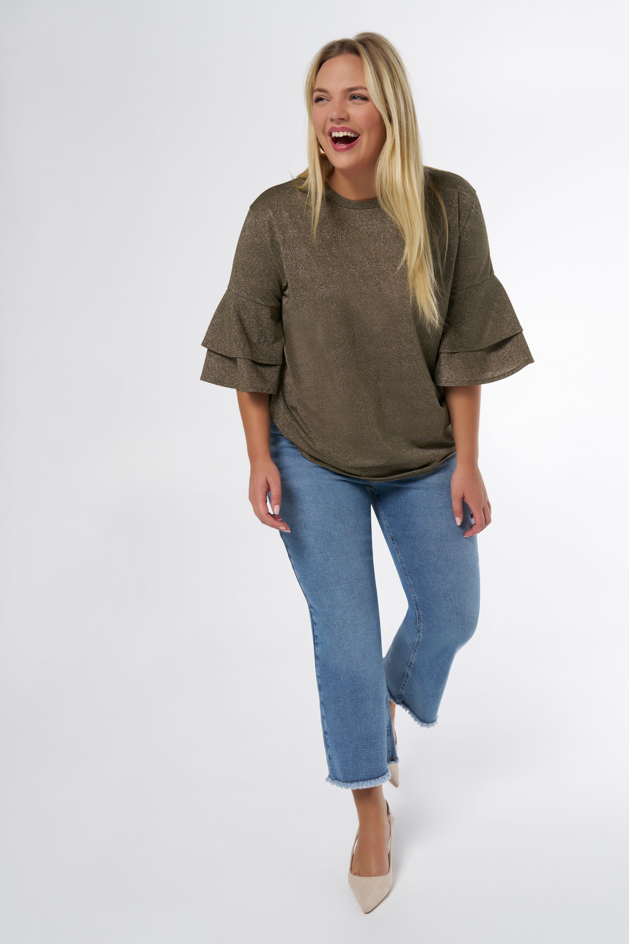 Top mit Volant&auml;rmeln image number 5