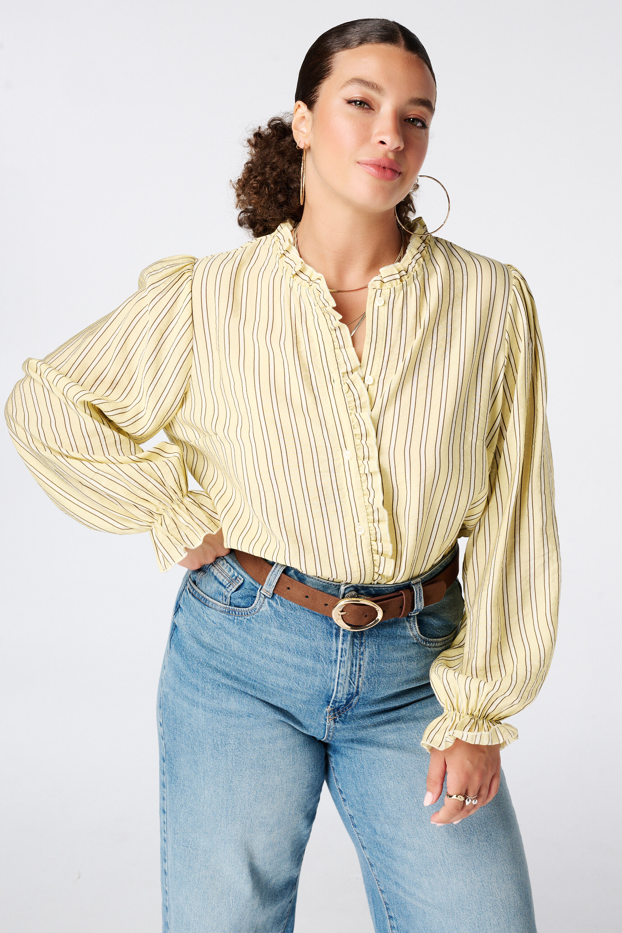 Bluse mit Volants