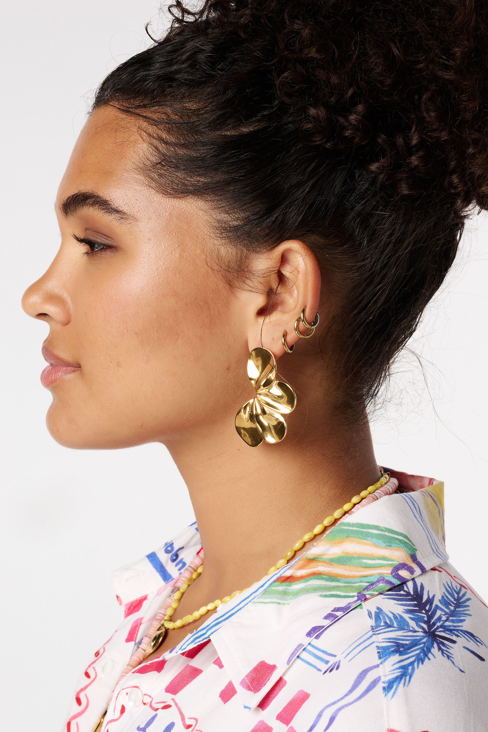 Gelaagde F&auml;cherohrringe image number 0