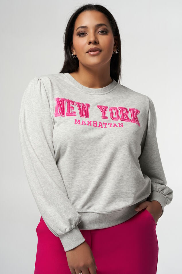 Pullover mit „NEW YORK“ Text-Print  image number 0