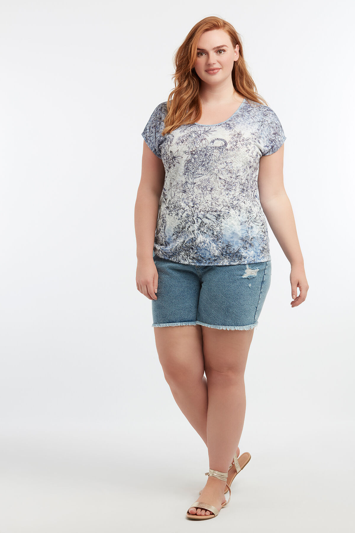 T-Shirt mit Panel-Print image number 4