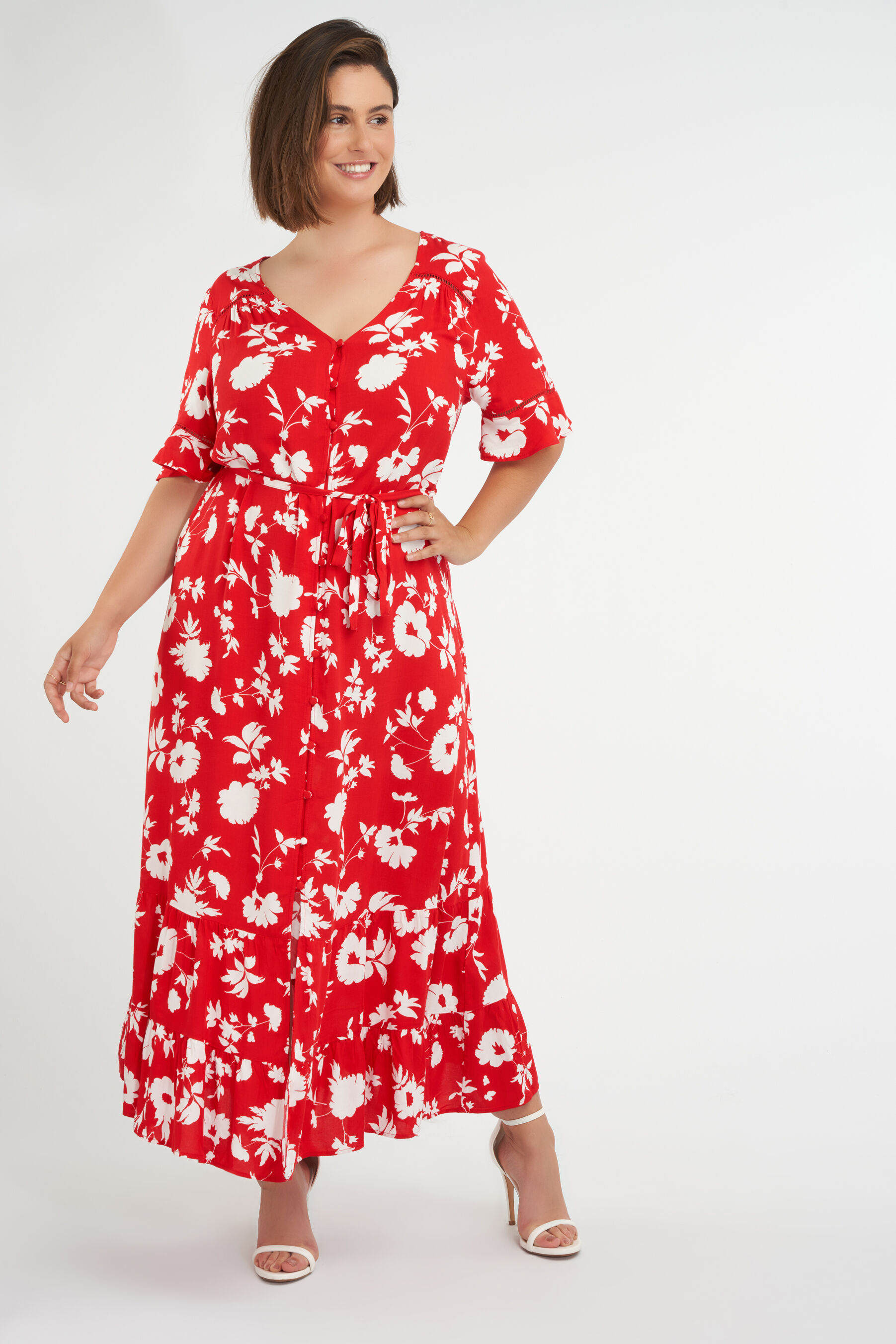 Langes Kleid mit Print image number 7