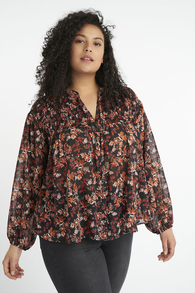 Bluse mit Print image number 0