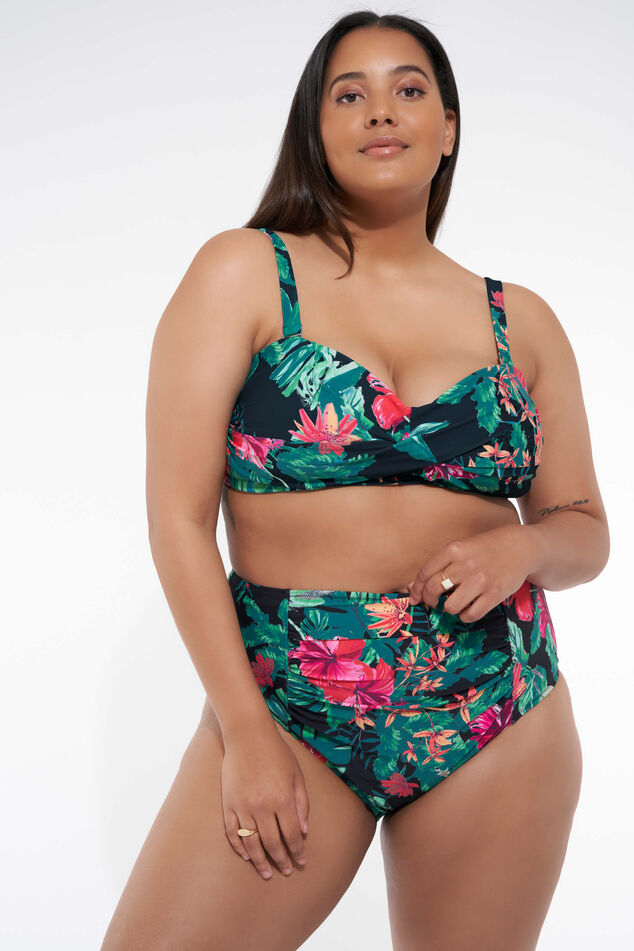 Hoch geschnittenes Bikini-Unterteil mit Print image number 3