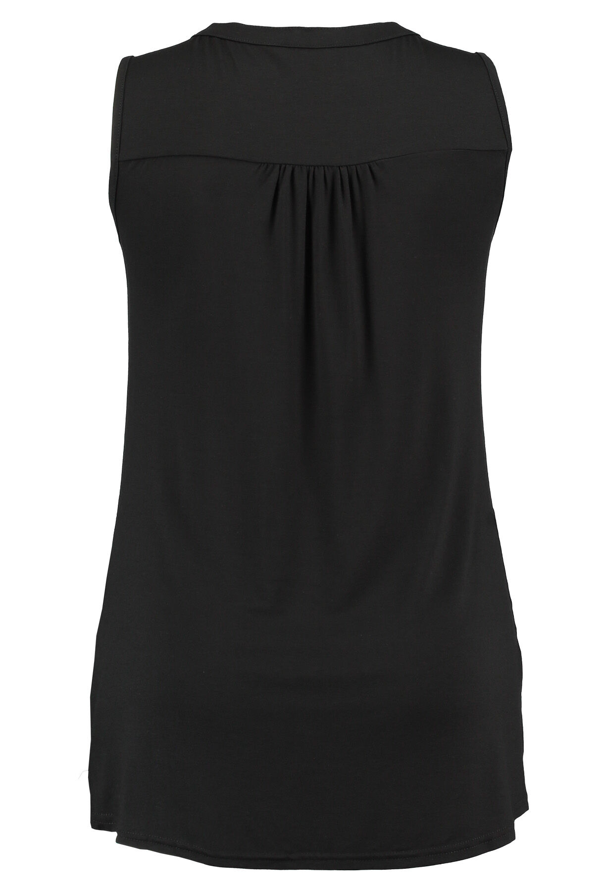 Einfarbiges Plissee-Top mit Spitze image number 2