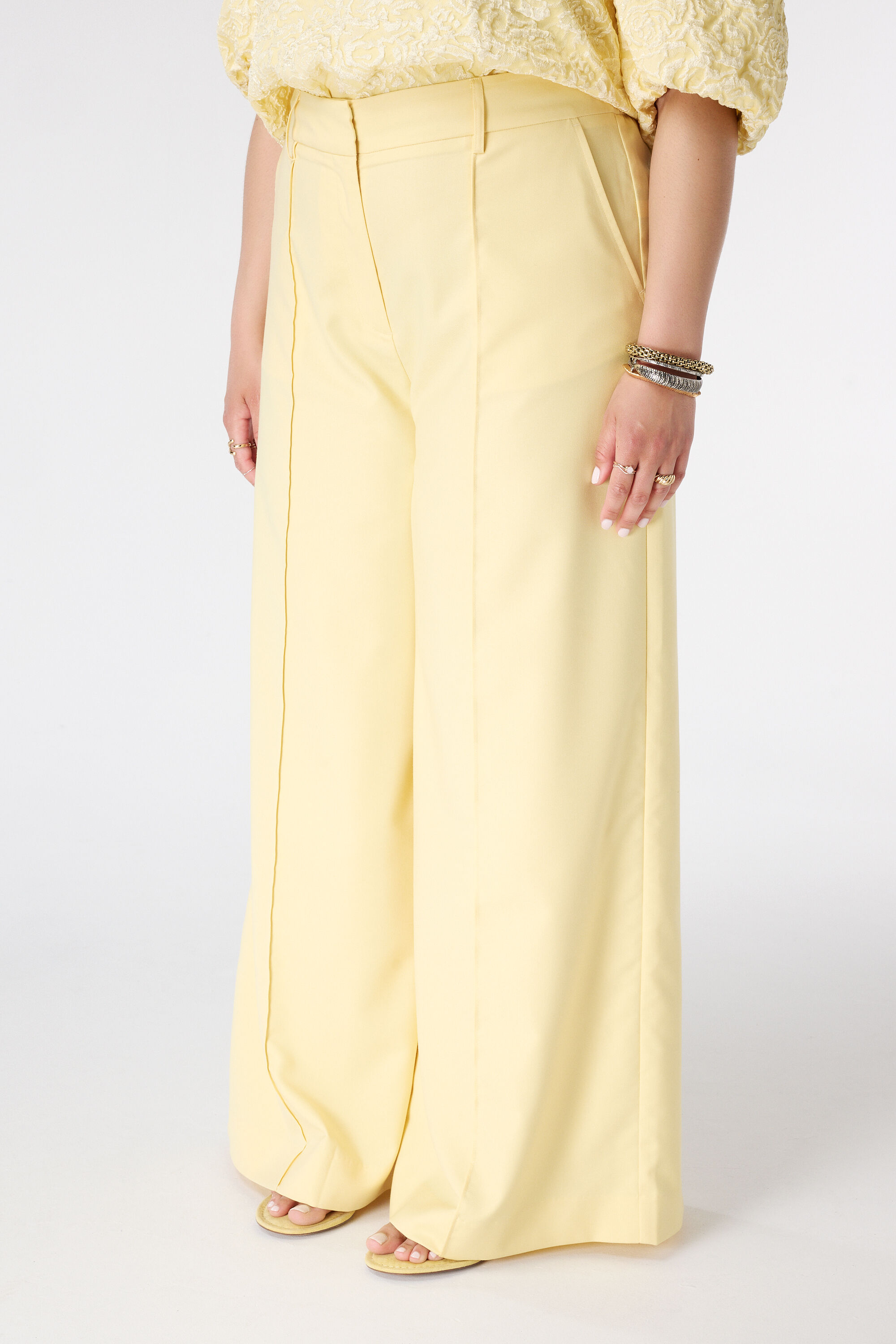 Wide Leg Hose mit Ziern&auml;hten image number 5
