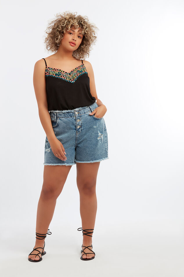 Top mit Stickerei image number 3