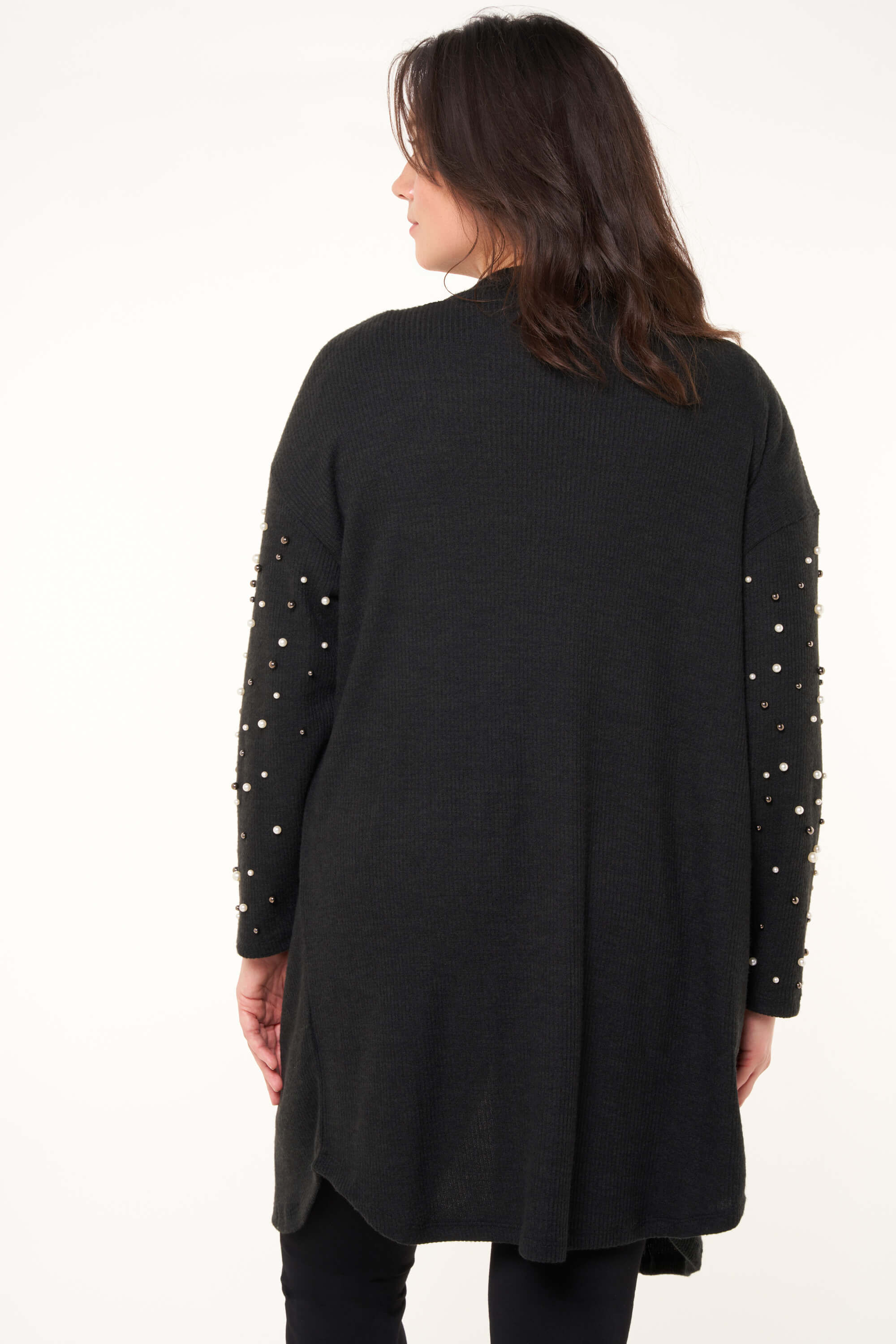 Offener Cardigan mit Perlen image number 3