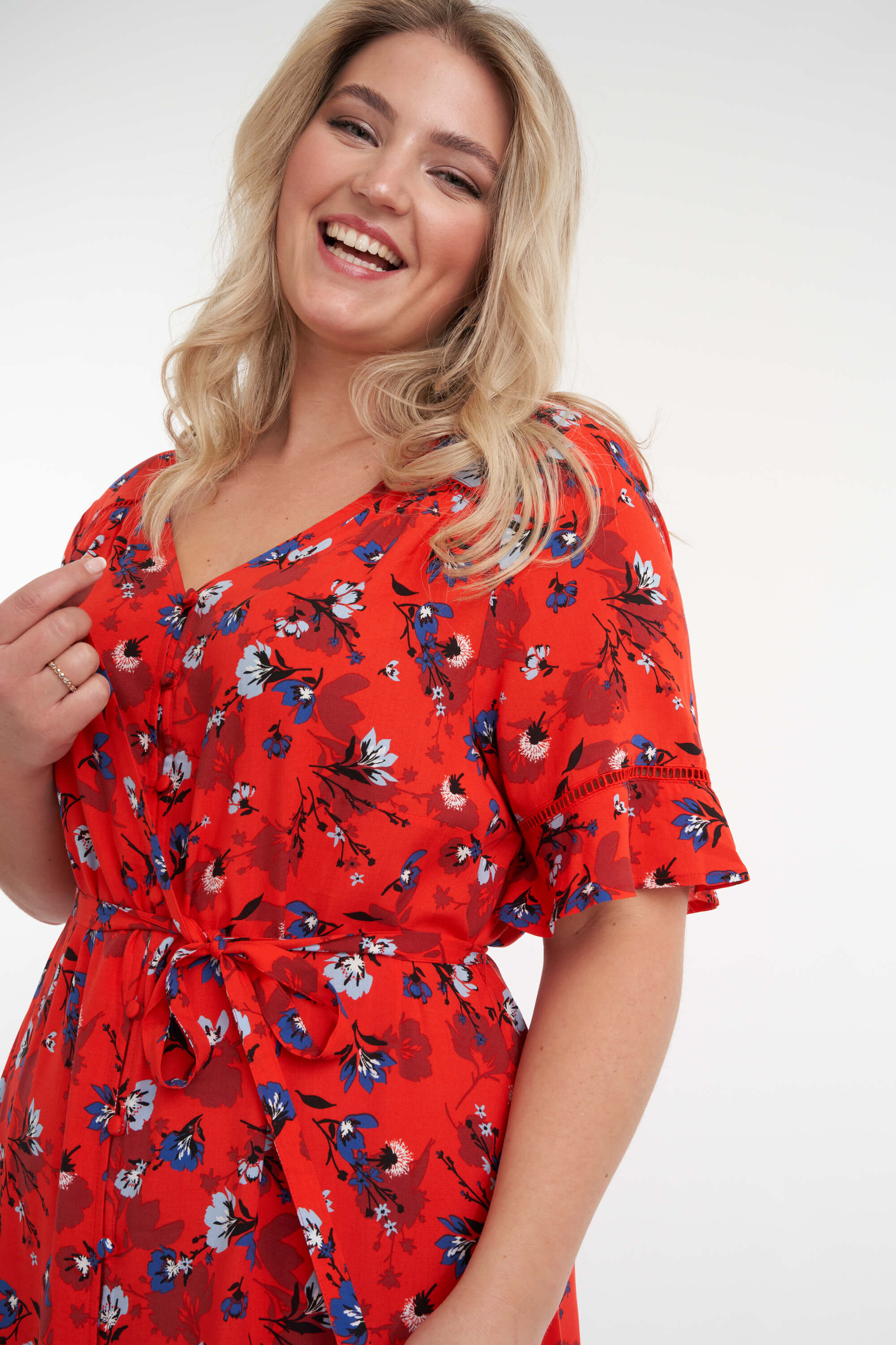 Langes Kleid mit Print  image number 5