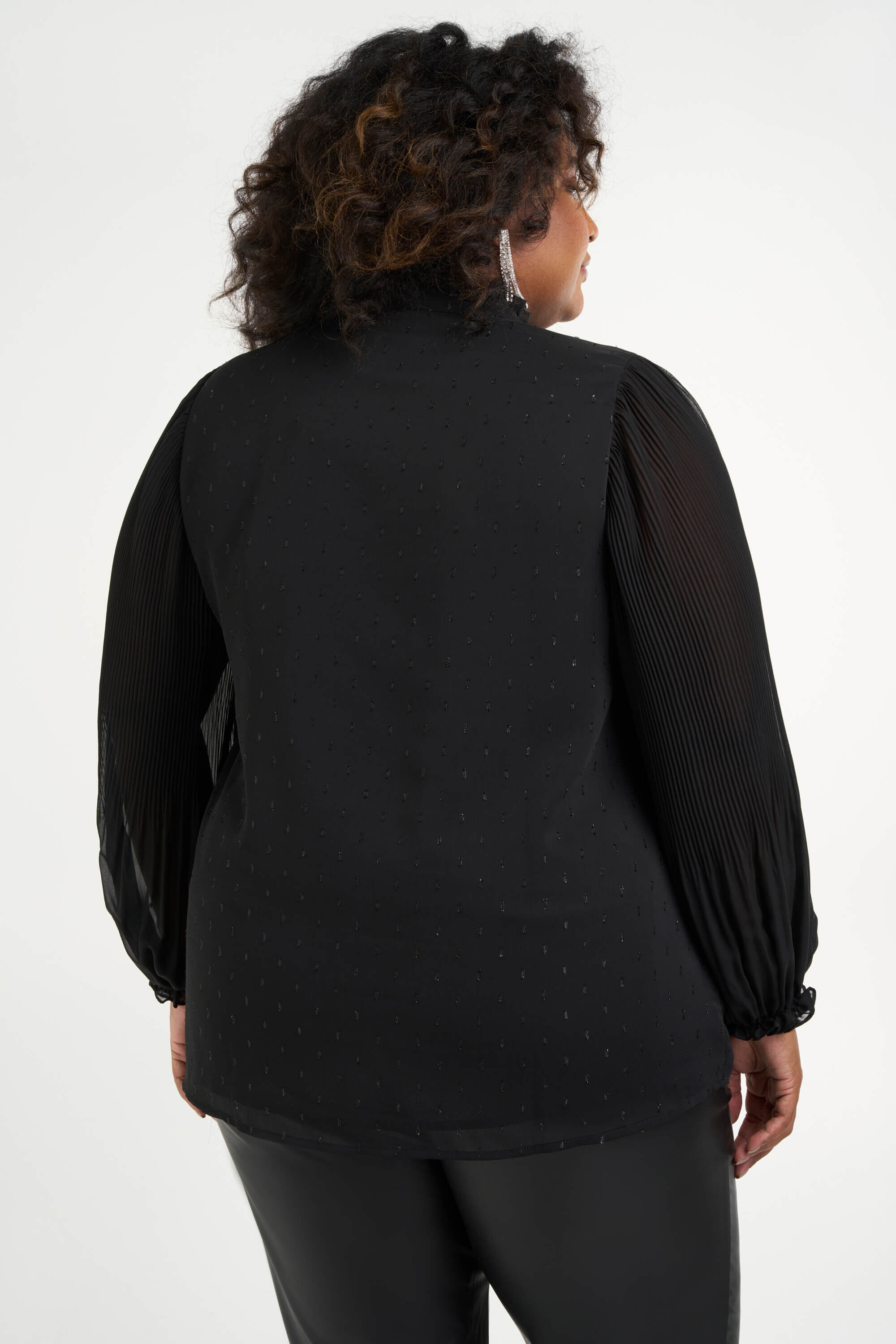 Bluse mit Plissee&auml;rmeln  image number 3