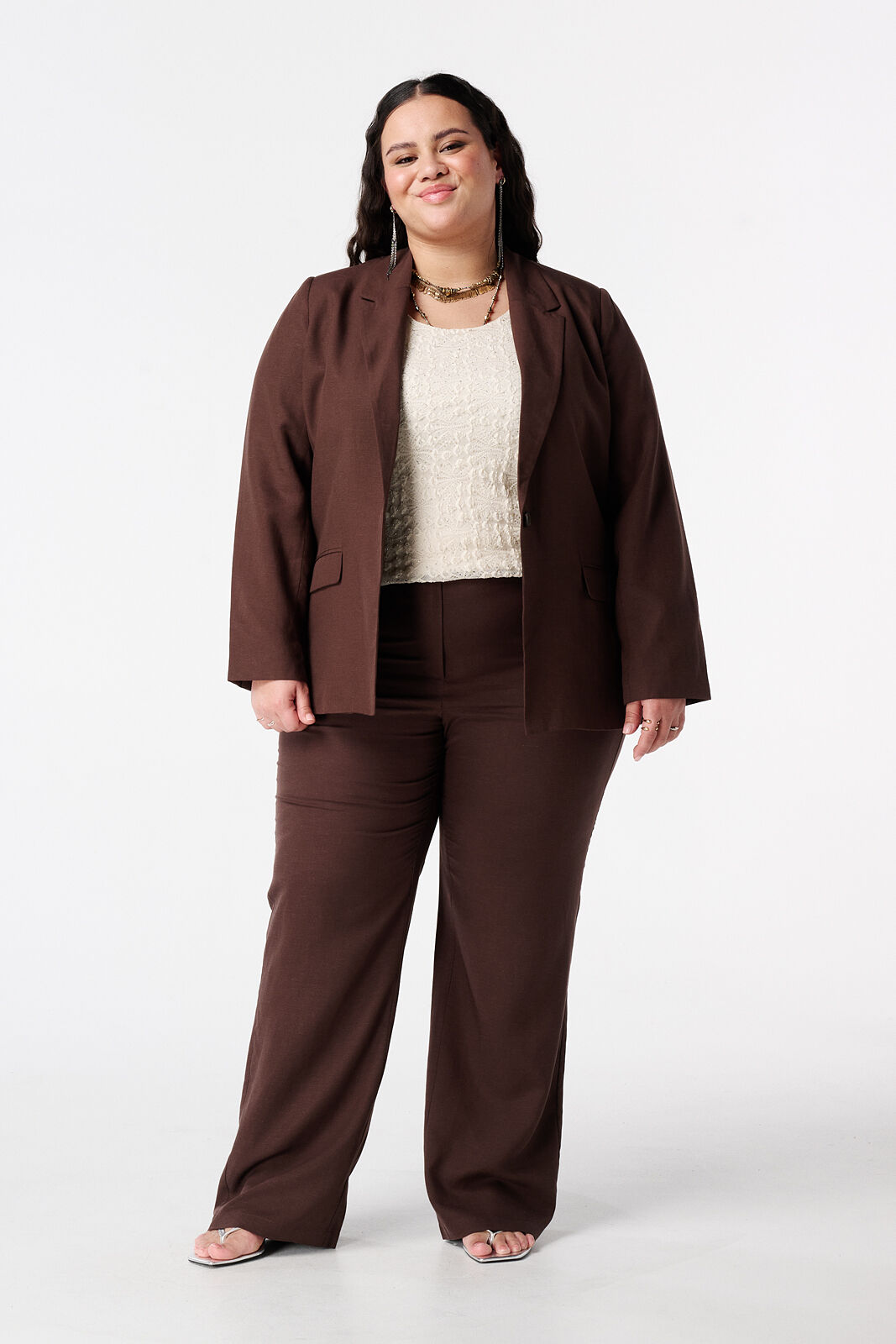 Leinen-Wide-Leg-Hose image number 0