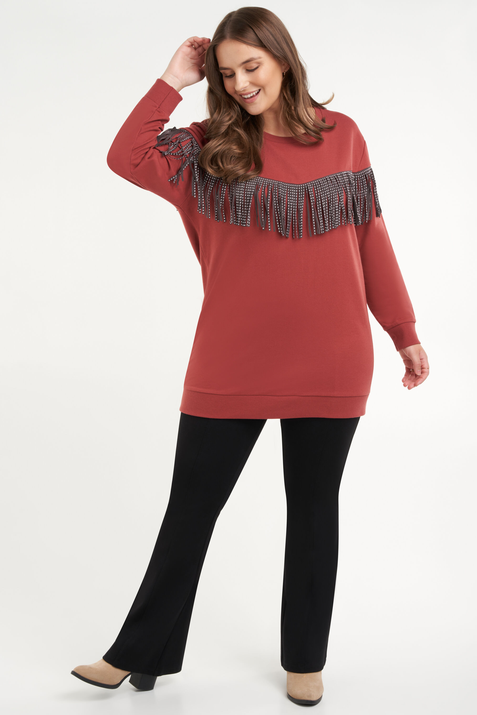 Pullover mit Fransen image number 5
